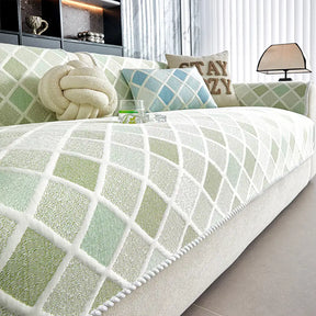 Couverture de canapé en soie glacée et thermique, absorbante, lavable, antidérapante - Diamant