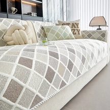 Couverture de canapé en soie glacée et thermique, absorbante, lavable, antidérapante - Diamant