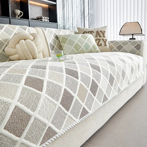 Couverture de canapé en soie glacée et thermique, absorbante, lavable, antidérapante - Diamant
