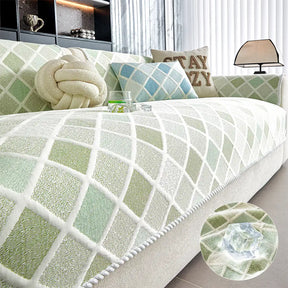 Couverture de canapé en soie glacée et thermique, absorbante, lavable, antidérapante - Diamant