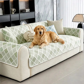 Couverture de canapé en soie glacée et thermique, absorbante, lavable, antidérapante - Diamant