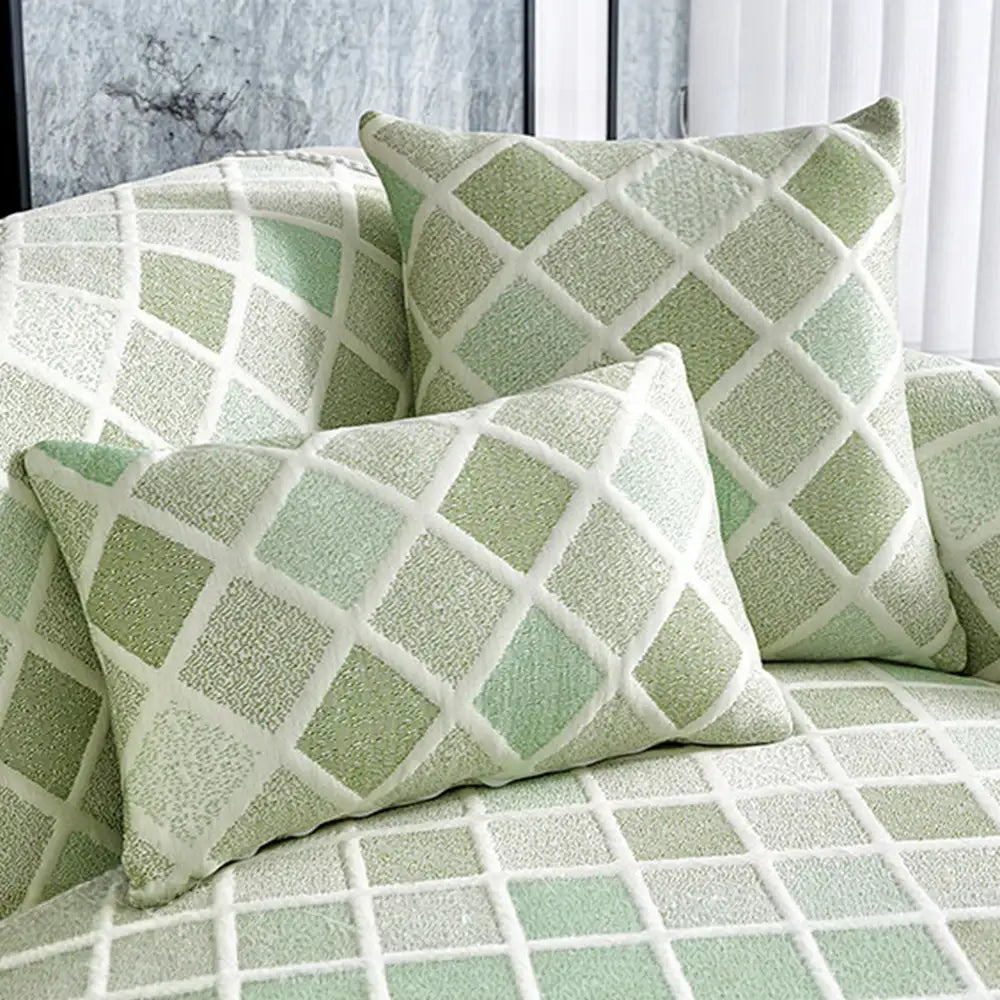Couverture de canapé en soie glacée et thermique, absorbante, lavable, antidérapante - Diamant