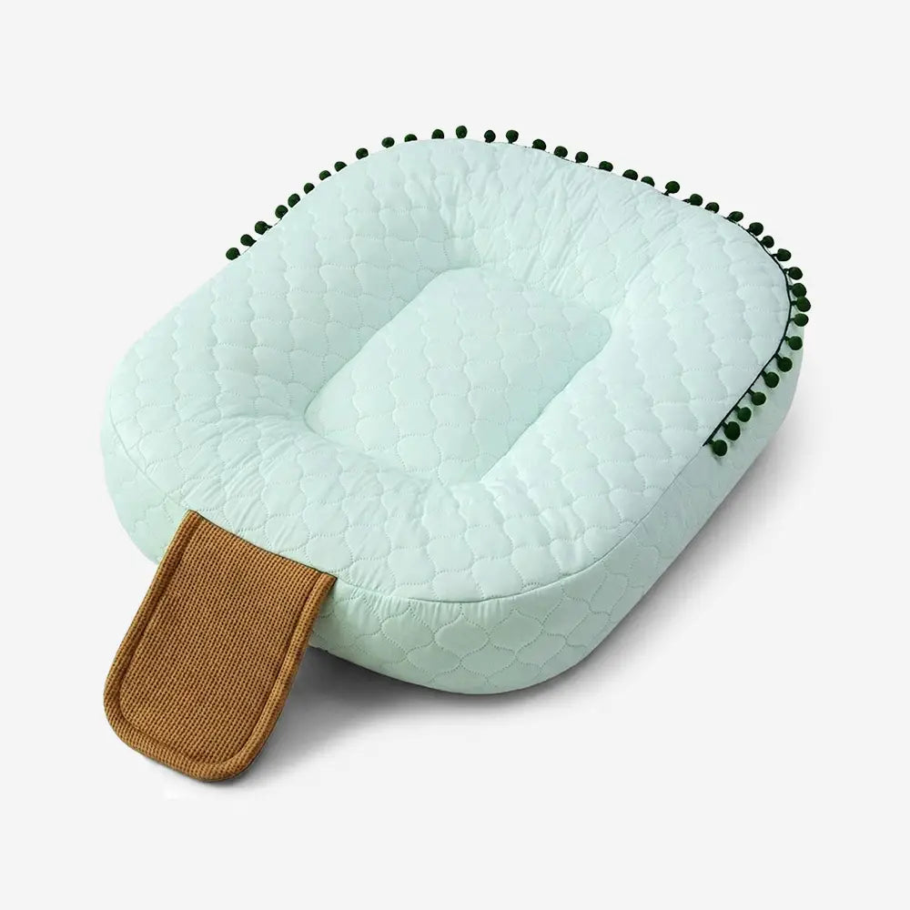 Lit apaisant rafraîchissant pour chien en soie glacée absorbant la chaleur-Crème glacée