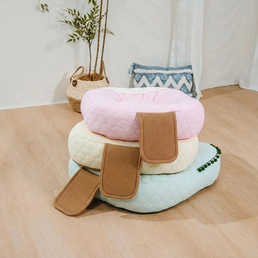 Lit apaisant rafraîchissant pour chien en soie glacée absorbant la chaleur-Crème glacée