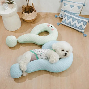 Coussin en soie glacée à refroidissement point d'interrogation