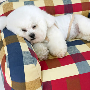 Tissu en toile de coton respirant et résistant aux rayures pour panier pour chien.
