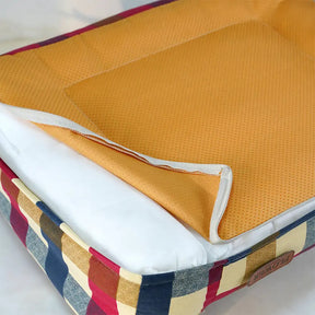 Tissu en toile de coton respirant et résistant aux rayures pour panier pour chien.