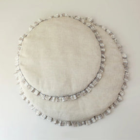 Tapis rond pour animaux de compagnie antidérapant en tartan Country Chic - Grand espace