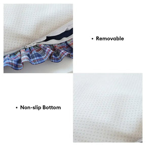 Tapis rond pour animaux de compagnie antidérapant en tartan Country Chic - Grand espace