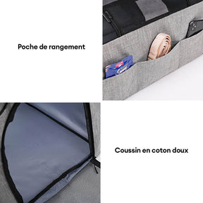 Siège auto et sac de transport pliable pour chien et chat portable et respirant adapté aux voyages