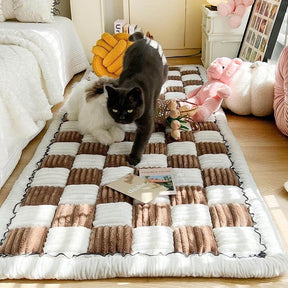 Grand tapis et couverture de canapé à carreaux pour animaux de compagnie