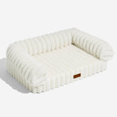 Canapé lit orthopédique pour chien et chat couleur crème moelleux et confortable