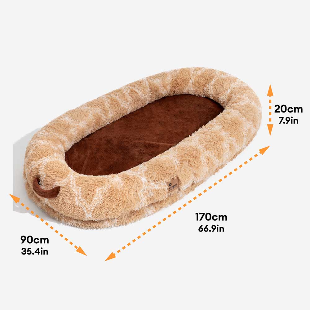 Lit orthopédique en peluche pour chien et homme