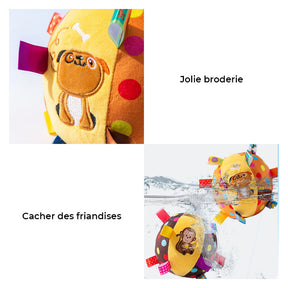 Jouet interactif pour chien mignonne boule brodée et grinçante