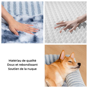 Grand lit de luxe pour chien pour soulager l'anxiété