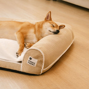 Canapé-lit orthopédique double couche en flanelle pour chien