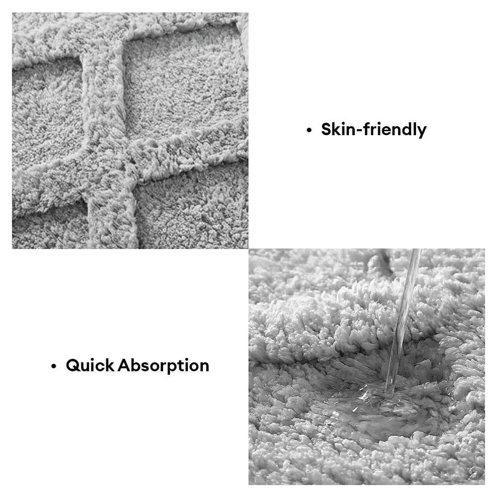 Tapis en peluche épais motif diamant absorbant lavable antidérapant