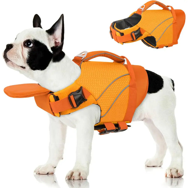 Gilet de sauvetage pour chien avec support de menton amovible