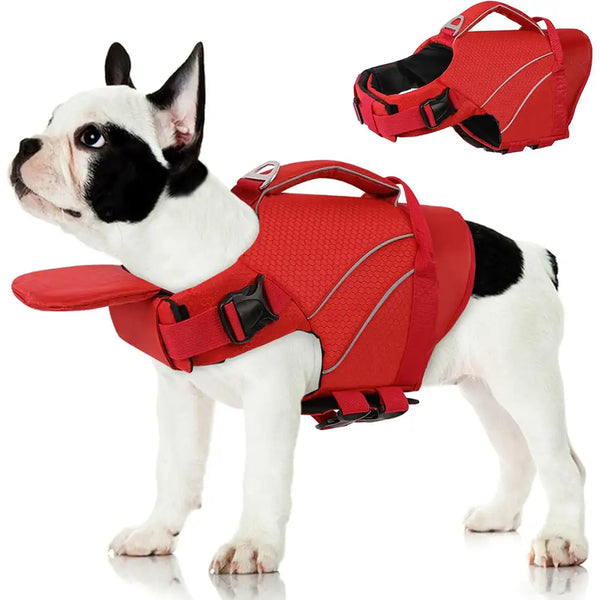 Gilet de sauvetage pour chien avec support de menton amovible