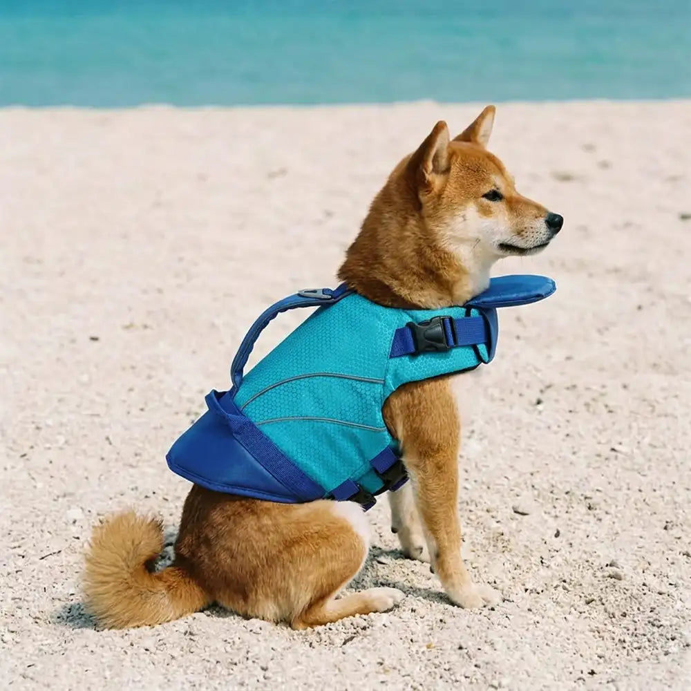 Gilet de sauvetage pour chien avec support de menton amovible
