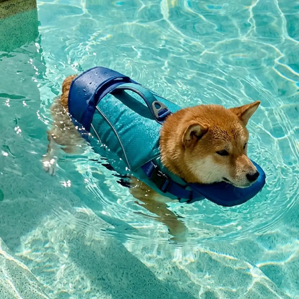 Gilet de sauvetage pour chien avec support de menton amovible