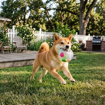 Balle de soccer pour chien avec poignée, jouet de mastication flottant