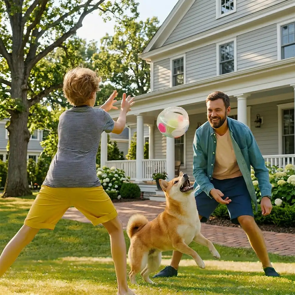 Balle de soccer pour chien avec poignée, jouet de mastication flottant
