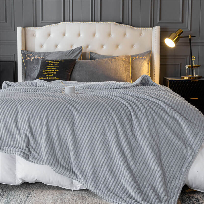 Plaid Canapé en Velours de Lait Double Face Housse de Matelas