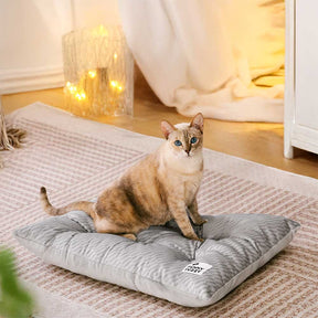 Tapis apaisant lavable double face en peluche pour chat