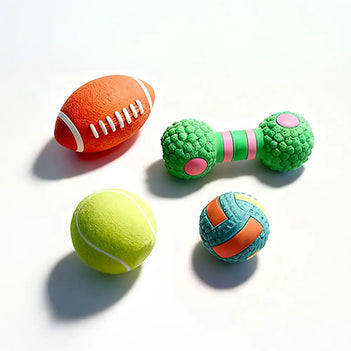 Jouet à mâcher pour chien en latex durable avec bruitage.