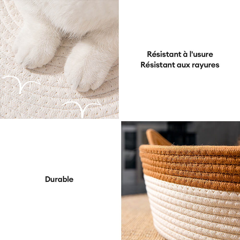 Nid pour chat tissé durable confortable polyvalent fait main