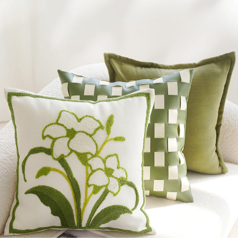 Coussin décoratif pour canapé Jardin de lys élégant pour la maison