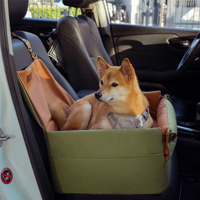 Siège d'auto pour chien surélevé en similicuir luxe - Urban Voyager