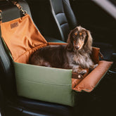 Siège d'auto pour chien surélevé en similicuir luxe - Urban Voyager