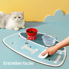 Tapis d'Alimentation pour Animaux Absorbant et Antidérapant à Séchage Rapide