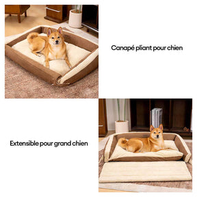 Lit ergonomique pour chien extensible et apaisant - Tranquille Pattes