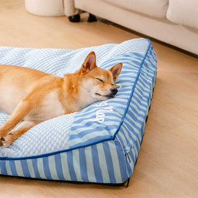 Lit orthopédique pour chien rectangulaire extra large, lavable et refroidissant - Extérieur