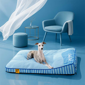Lit orthopédique pour chien rectangulaire extra large, lavable et refroidissant - Extérieur