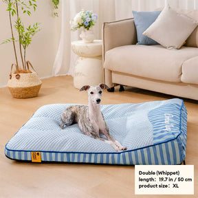 Lit orthopédique pour chien rectangulaire extra large, lavable et refroidissant - Extérieur