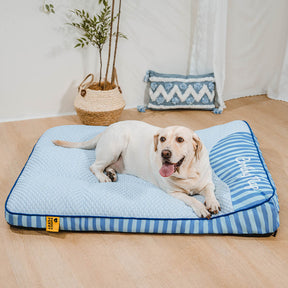 Lit orthopédique pour chien rectangulaire extra large, lavable et refroidissant - Extérieur