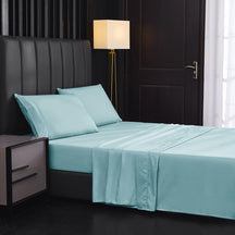 Ensemble de draps unis extra doux résistant au rétrécissement et à la décoloration Housse de matelas