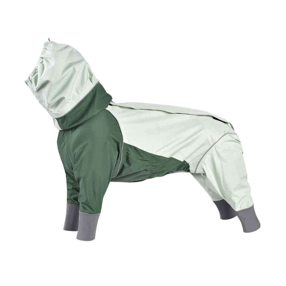 Imperméable à capuche à col roulé léger et imperméable à quatre pattes avec cordon de serrage réfléchissant pour chien et propriétaire