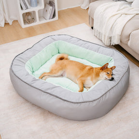 Lit pour chien en cuir PU imperméable antidérapant résistant aux rayures avec soutien complet