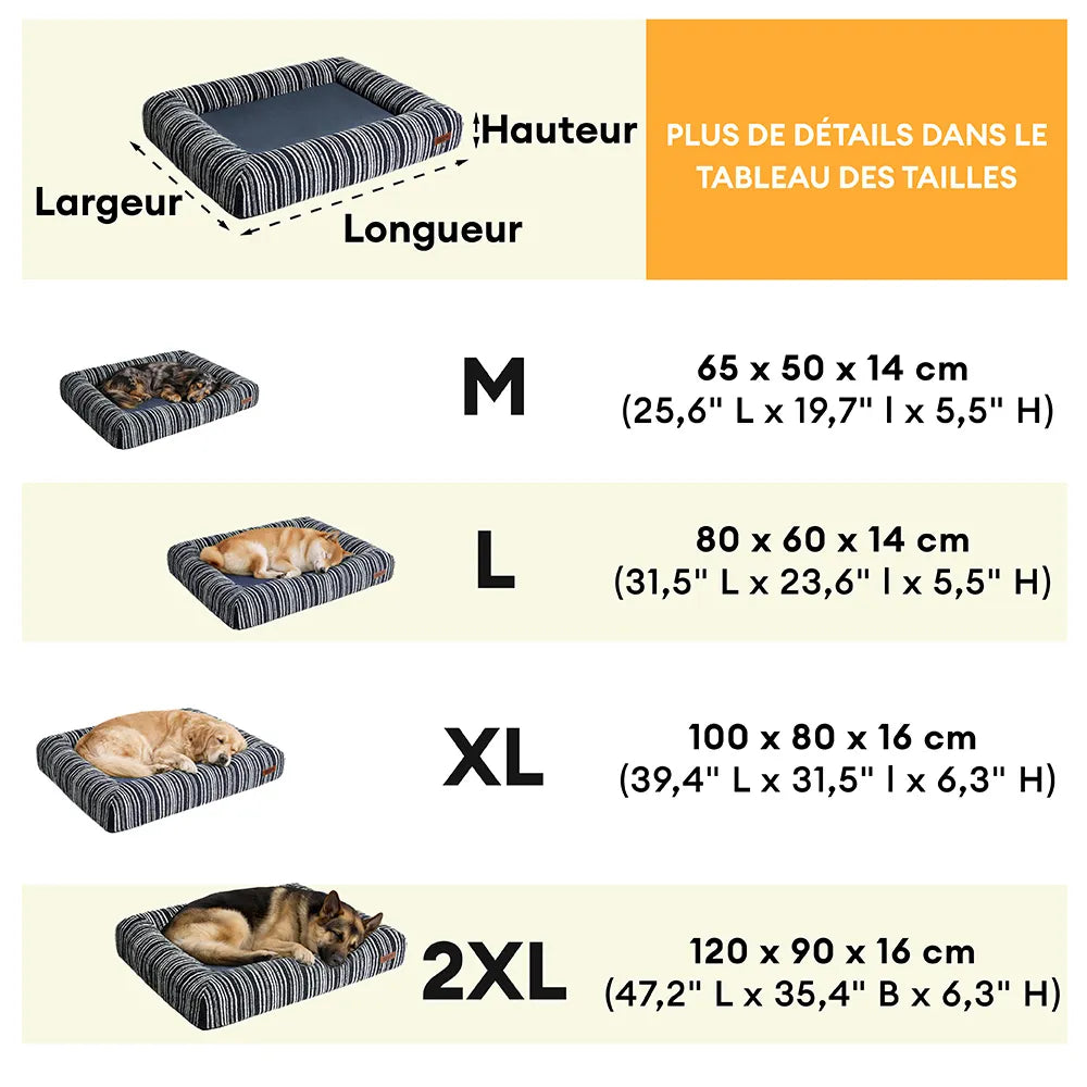 Panier pour chien en mousse à mémoire orthopédique toutes saisons - Funnyfuzzy SnugNest