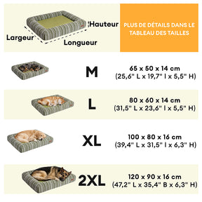Lit pour chien orthopédique toutes saisons - Funnyfuzzy SnugNest
