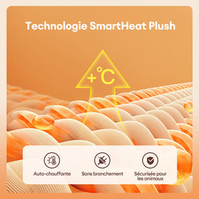 Lit pour chien en peluche orthopédique avec coussin wedge amovible - CozySlope