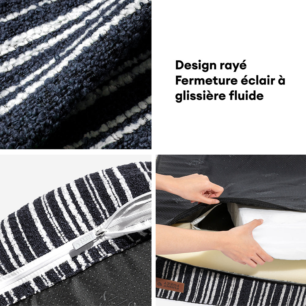 Pouf de rangement durable et lit pour chien - Funnyfuzzy SnugNest