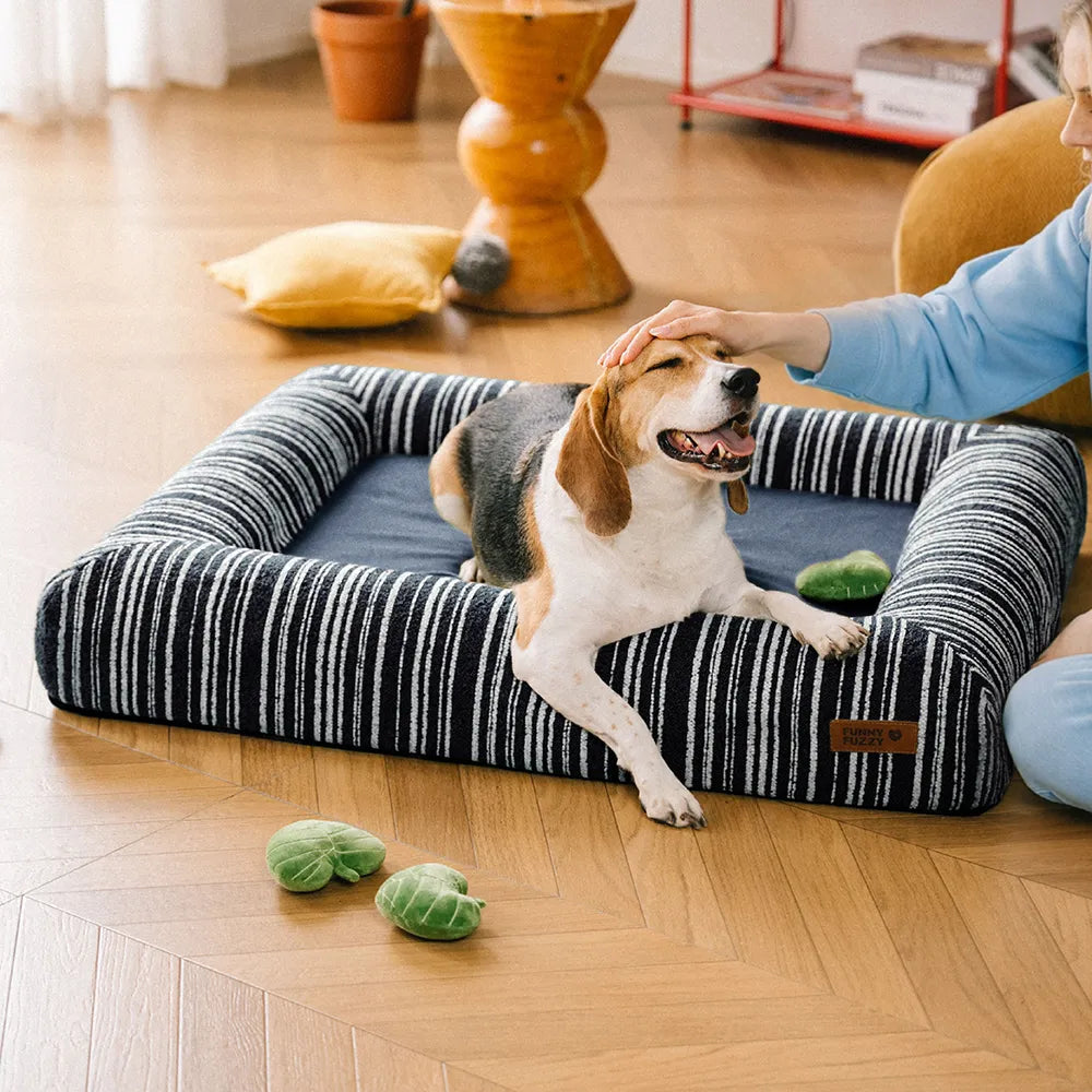 Panier pour chien en mousse à mémoire orthopédique toutes saisons - Funnyfuzzy SnugNest