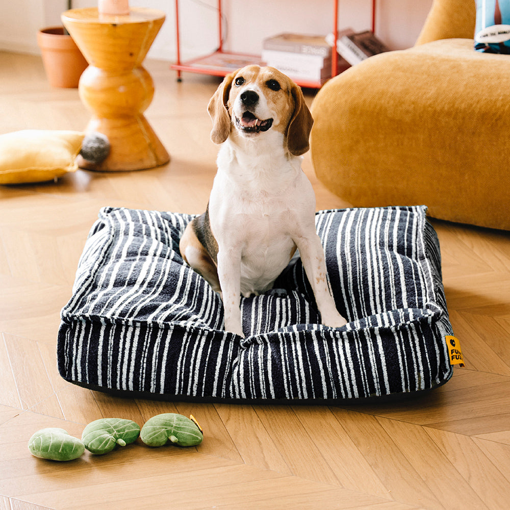 Pouf de rangement durable et lit pour chien - Funnyfuzzy SnugNest