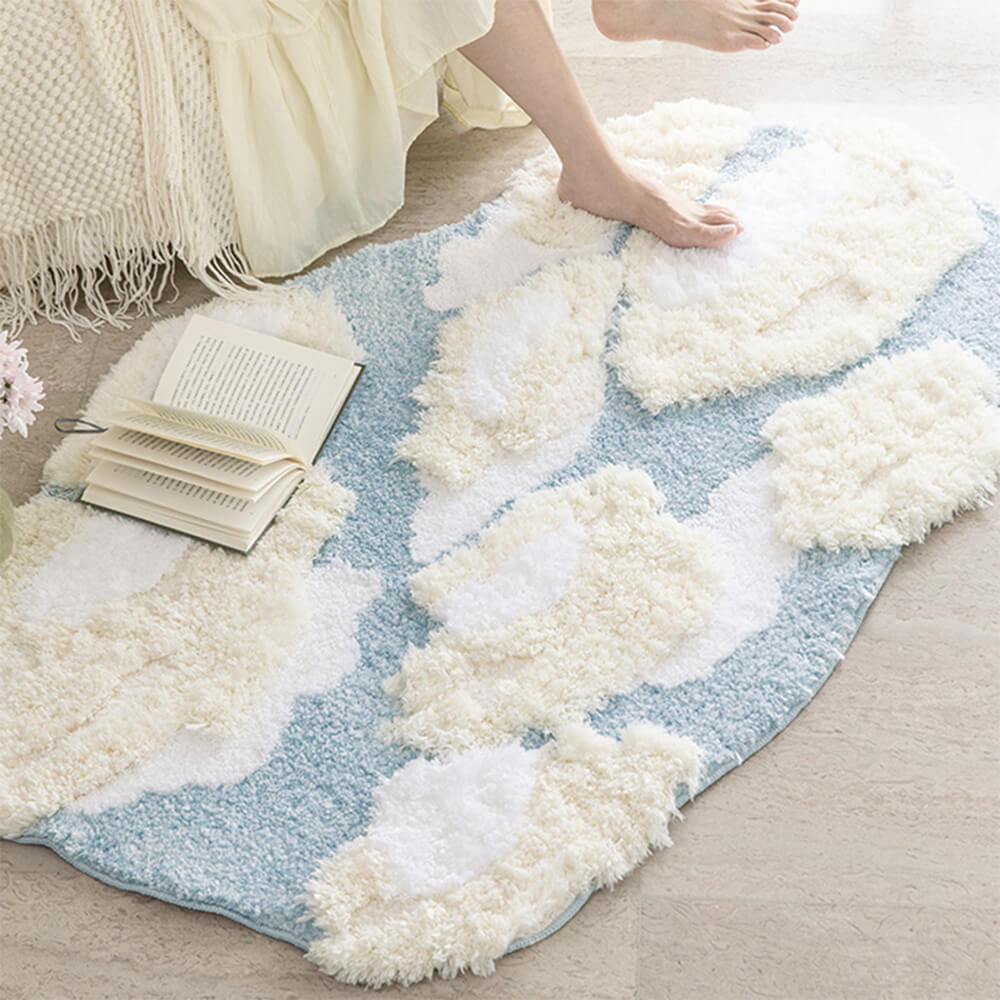 Tapis Fausse Cachemire en Forme de Nuage - Ultra Doux et Confortable